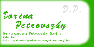 dorina petrovszky business card